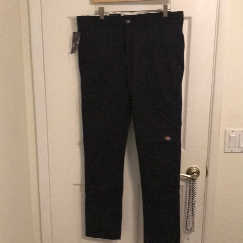 NWT Dickies Skinny Twill Work Pant 34x32 Black
